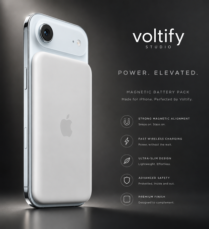Voltify SnapCharge Pro™ Premium Magnetic Wireless Power Bank