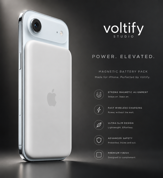 Voltify SnapCharge Pro™ Premium Magnetic Wireless Power Bank